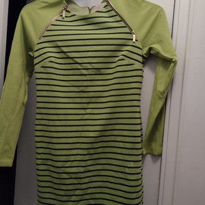 Green dress with black